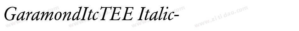 GaramondItcTEE Italic字体转换